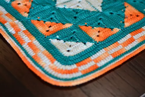 Passadeira com Duna Brilho Verde e Laranja