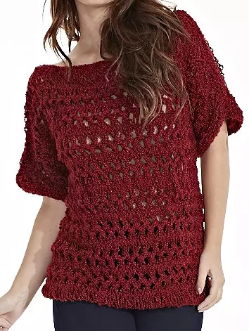 Blusa Marsala em Crochê de Grampo