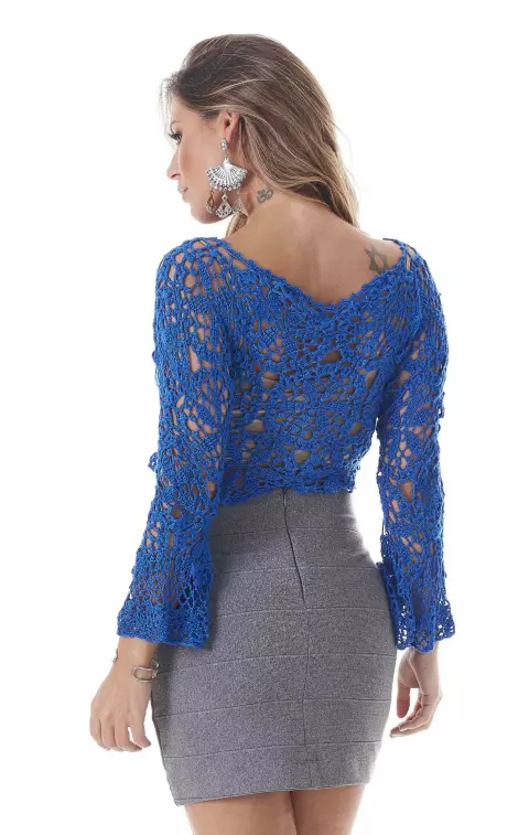 Cropped Manga Longa Estilo