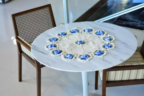 Toalhinha Floral Blue