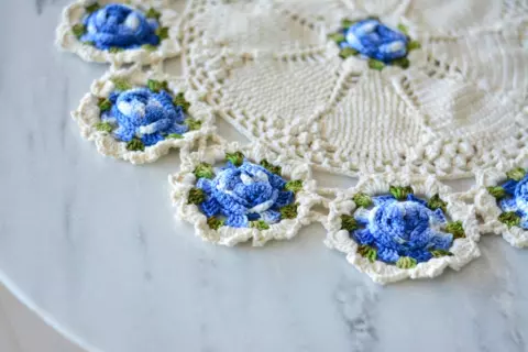Toalhinha Floral Blue