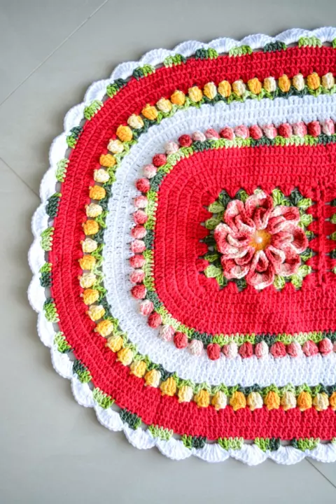Tapete Floral Vermelho