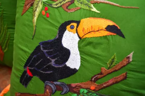 Almofada Tucano Bordado