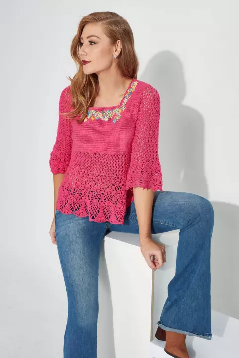 Blusa Charme Rebordada