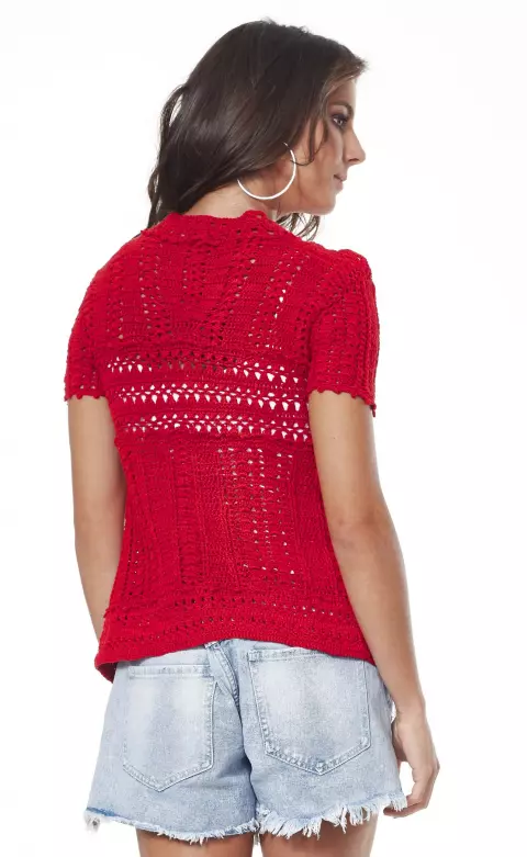 Blusa Vermelho Círculo