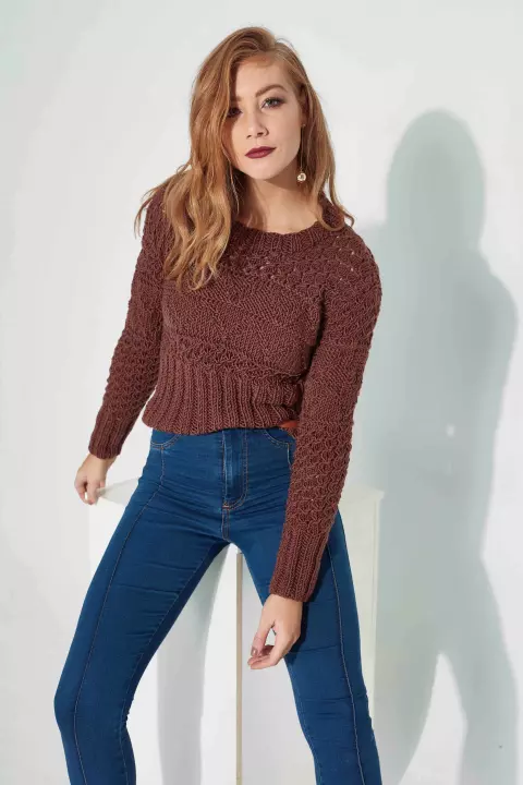 BLUSA MARROM HOBBY
