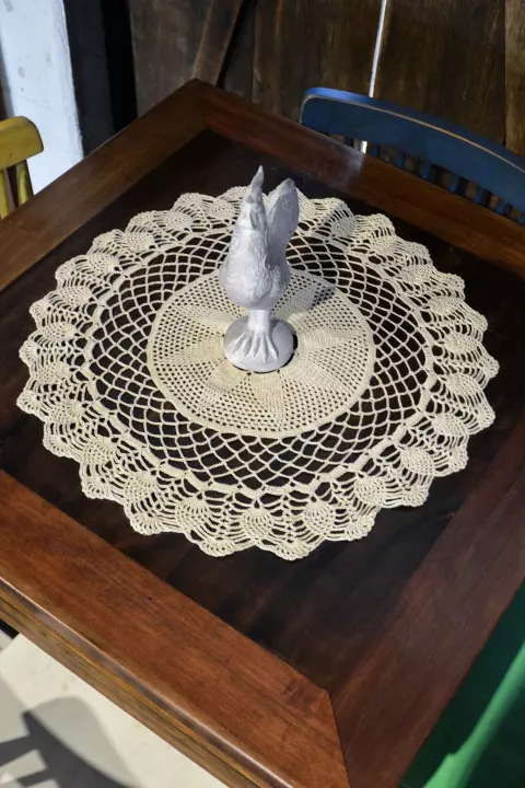 Toalhinha Redonda Porcelana