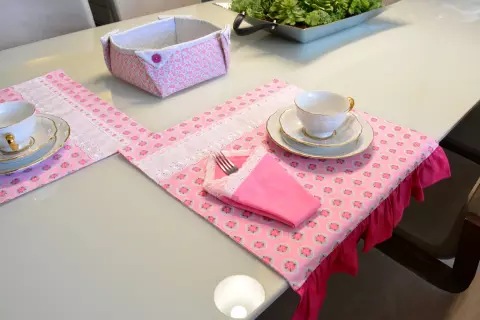 Jogo de Mesa Floral Veneza