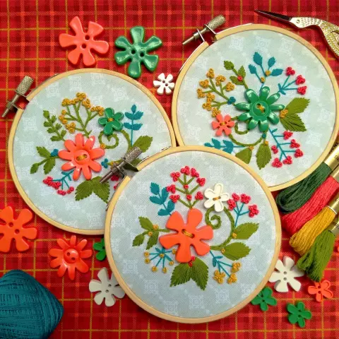 Mini Bastidor Floral de Natal