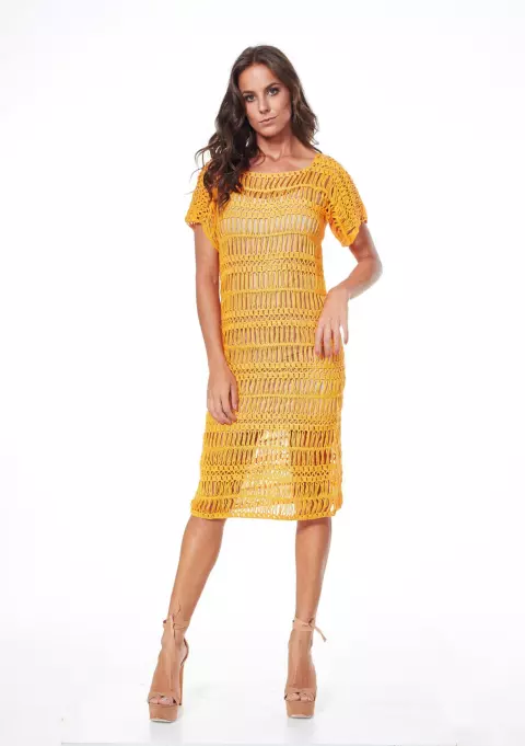 Vestido em Crochê de Grampo