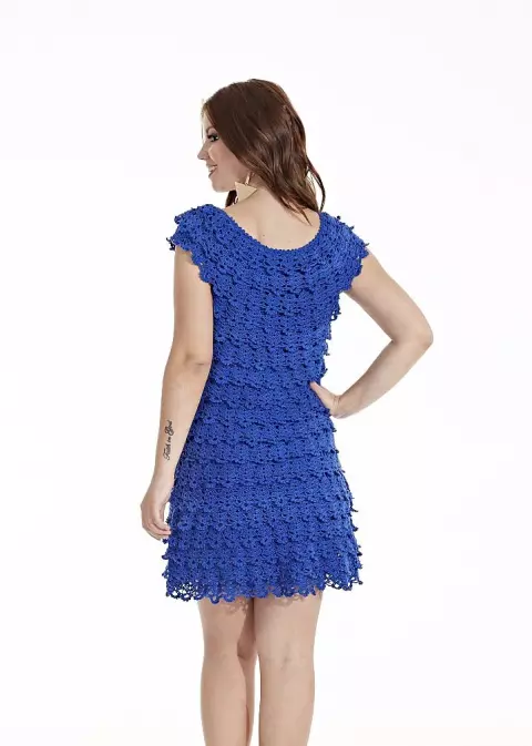 Vestido curto Azul Bic