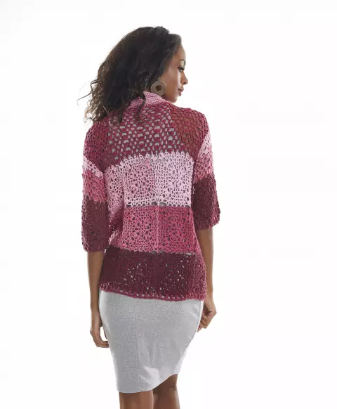 Cardigan Framboesa