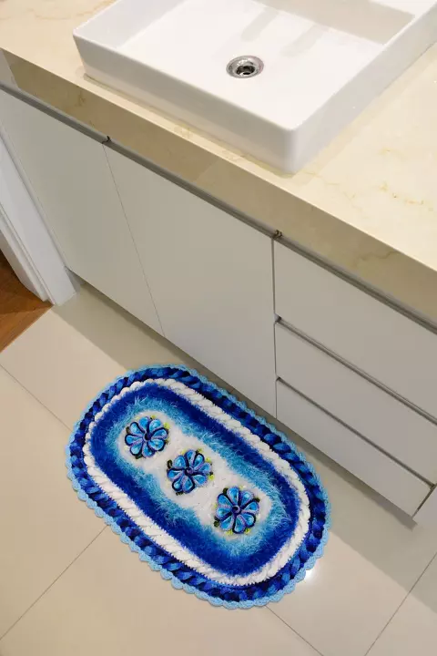 Jogo de Banheiro Tons de Azul