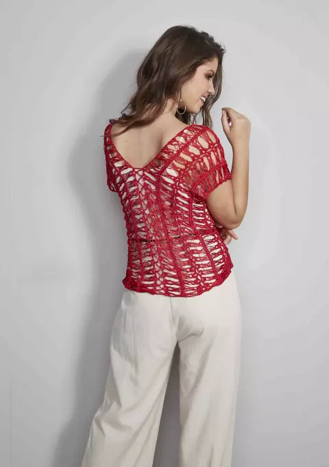 Blusa em Crochê de Grampo
