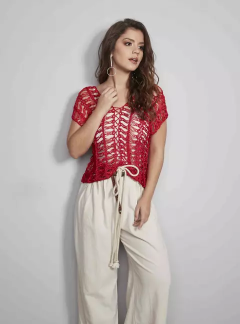 Blusa em Crochê de Grampo