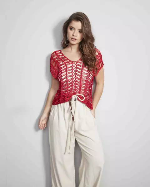 Blusa em Crochê de Grampo