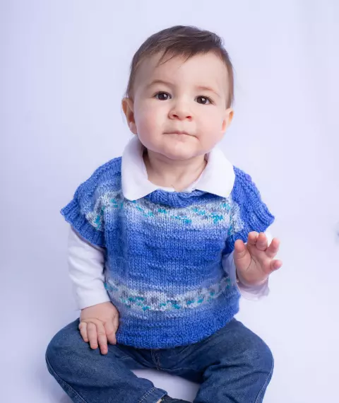 Colete Azul Print Baby