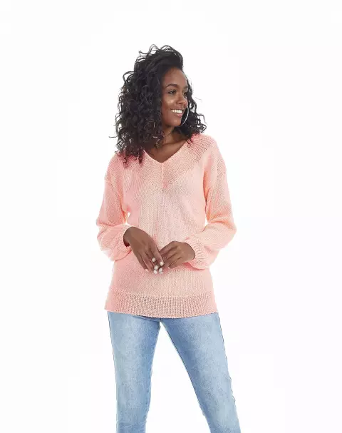 Blusa V Salmão
