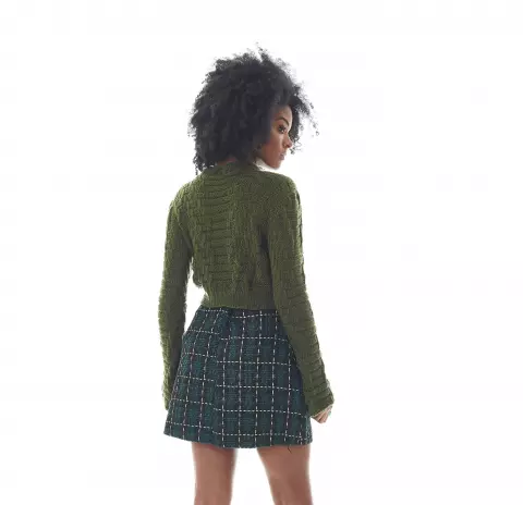 Cropped Manga Longa Musgo