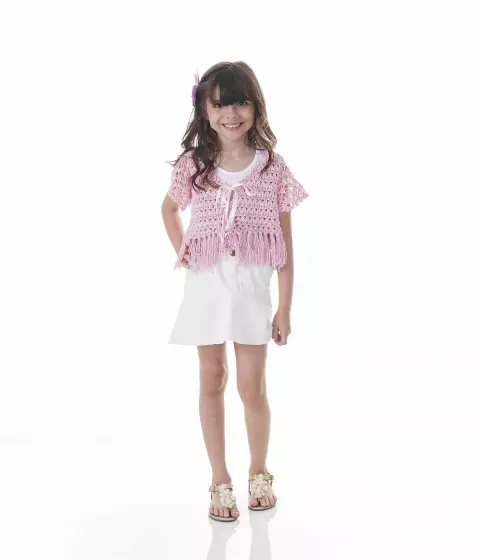 Bolero Infantil com Franjas