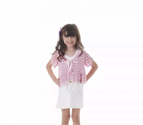 Bolero Infantil com Franjas