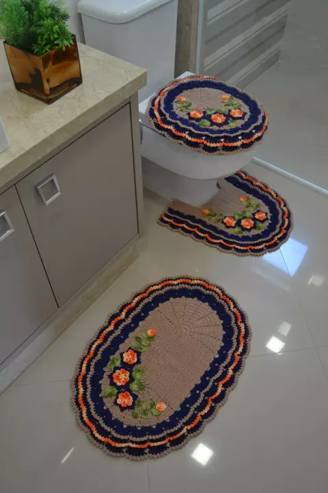 Jogo de Banheiro Arranjos Florais