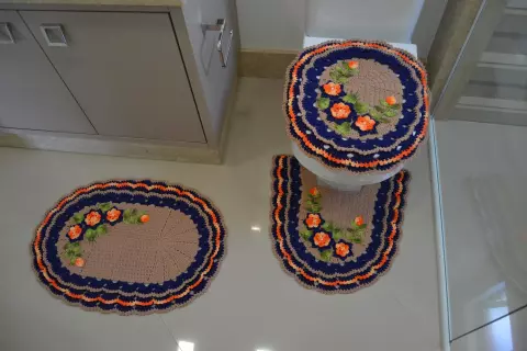Jogo de Banheiro Arranjos Florais