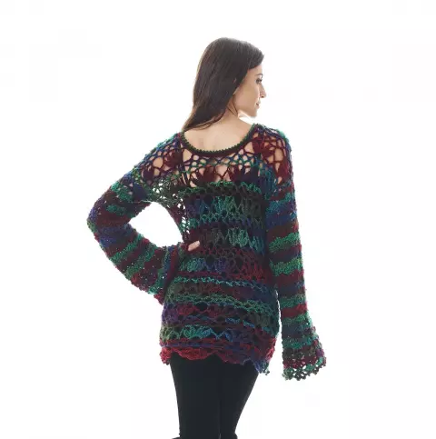 Blusa Colorida Manga Flare