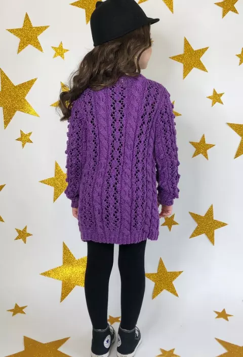 Cardigã Infantil Roxo