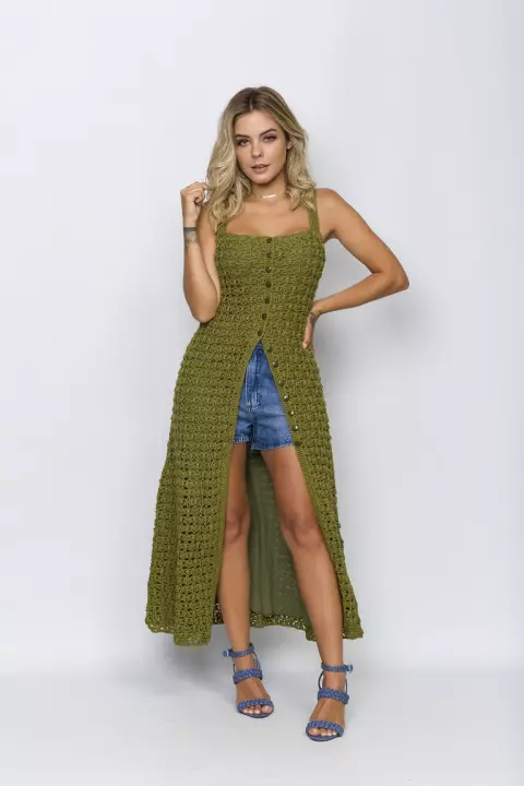 Vestido Aberto Militar