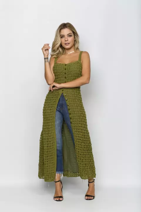 Vestido Aberto Militar