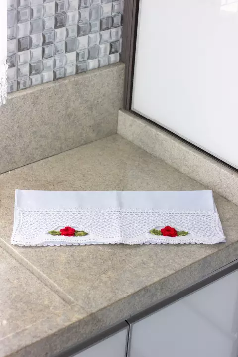 Pano de Prato Rosas Vermelhas