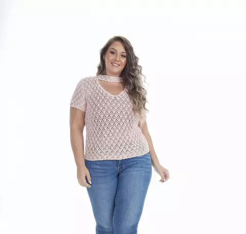 Blusa Rosa Antigo