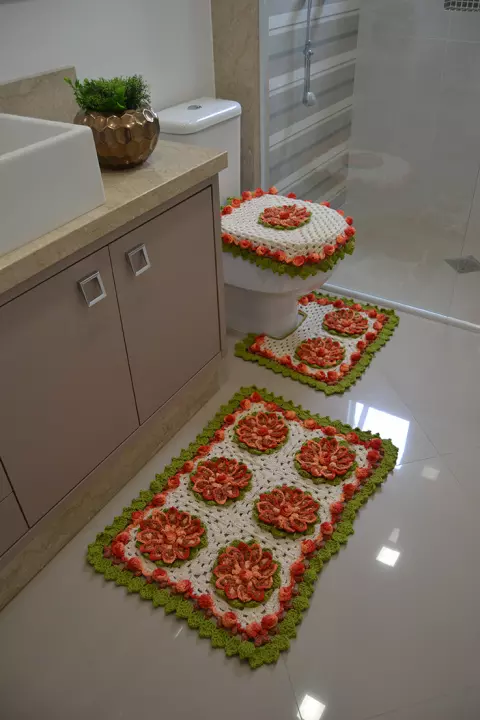 Jogo de Banheiro Natural Floral
