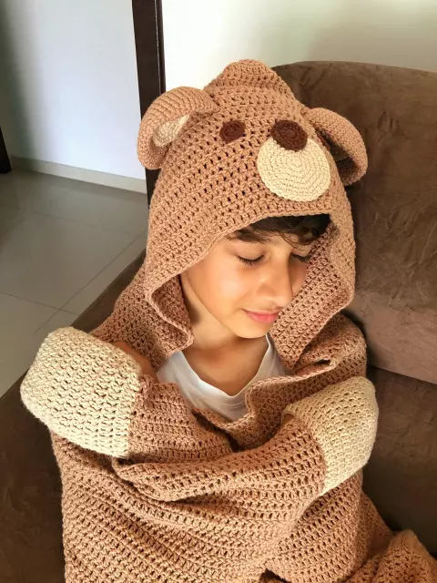 Manta Capuz Ursinho