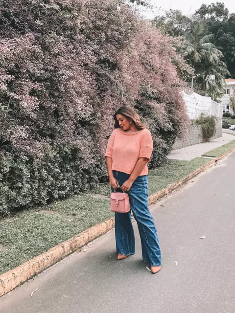 Camiseta Básica Pêssego
