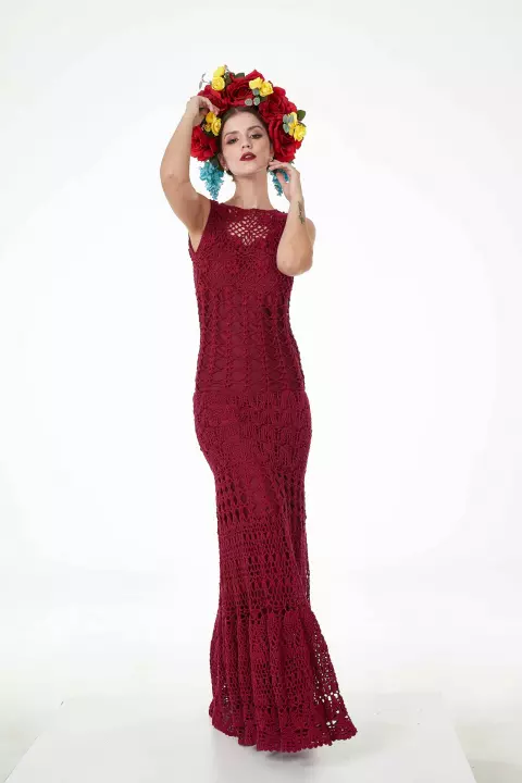 Vestido Bordô Aline