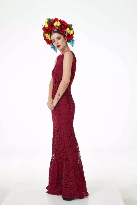 Vestido Bordô Aline