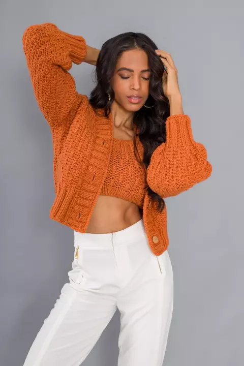 Conjunto Top e Cardigã