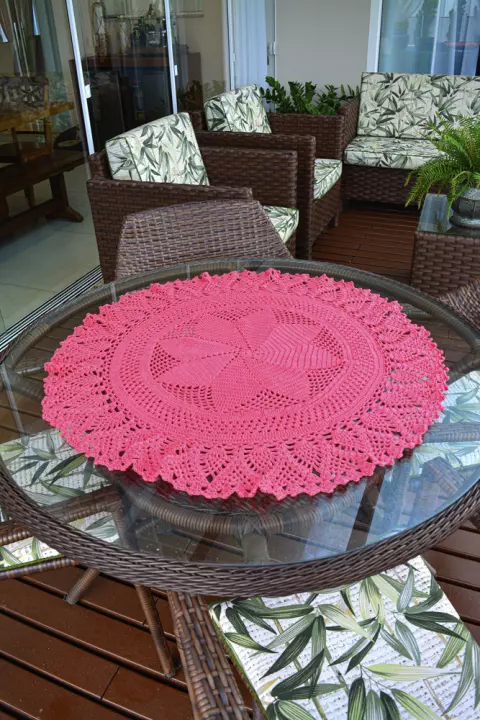 Toalha Redonda Flamingo
