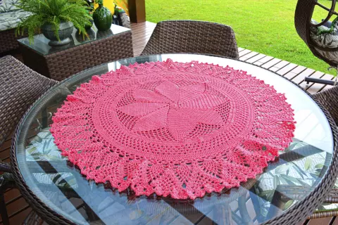 Toalha Redonda Flamingo