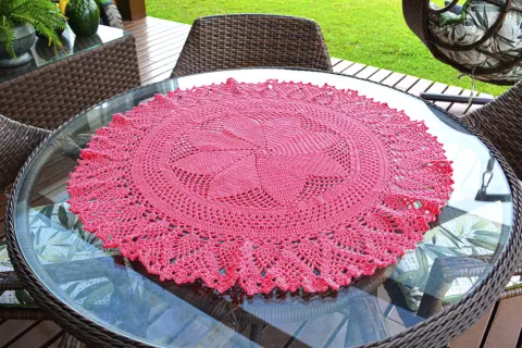 Toalha Redonda Flamingo