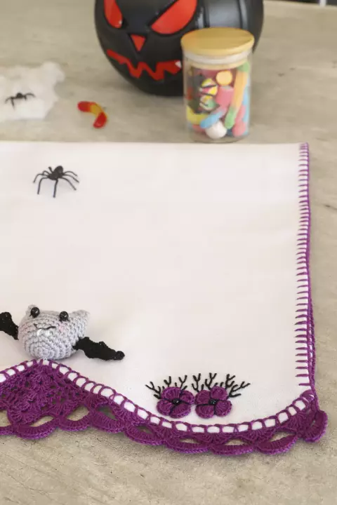 Pano de Prato – Abóboras com Morcegos