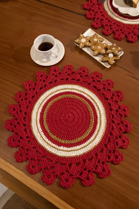 Sousplat Chantily Vermelho