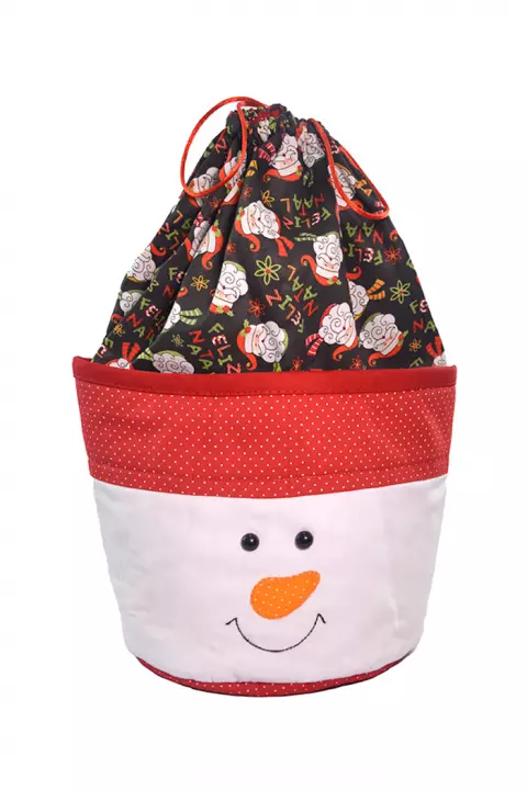 Porta Panetone Boneco de Neve