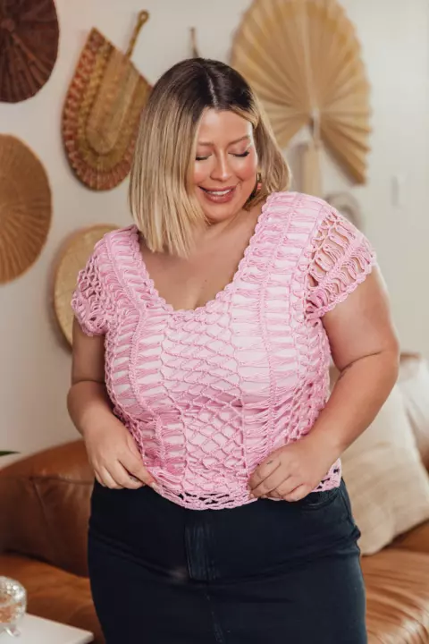 Blusa Crochê De Grampo