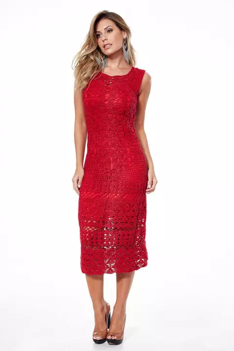 Vestido motivos Midi