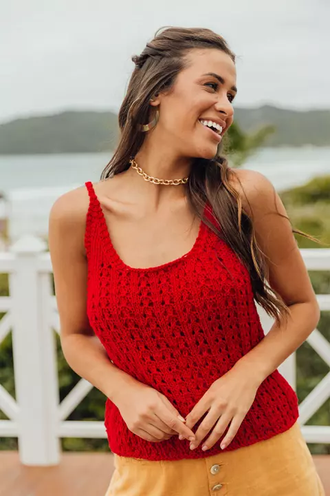 Regata Vermelho Círculo