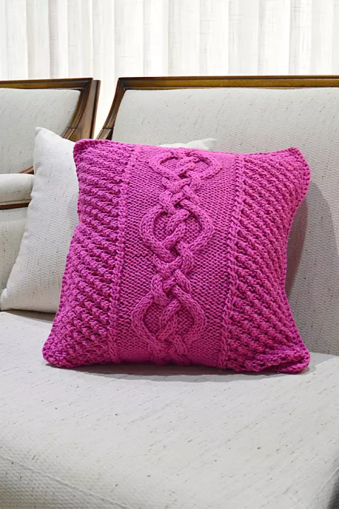 Almofada Tricô Pink