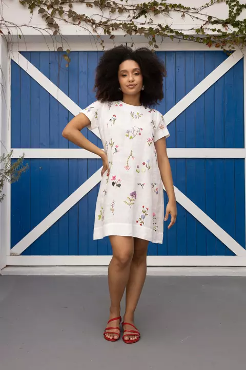 Vestido Bordado Flores